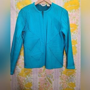 Laura Ashleywoven stripe zip up jacket